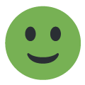 smiley vert content