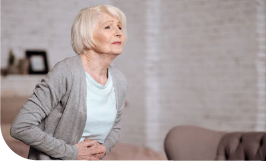 une femme à mal au ventre