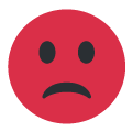 smiley rouge pas content