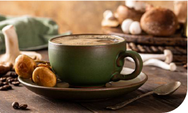 Un petit déjeuner avec des champignons