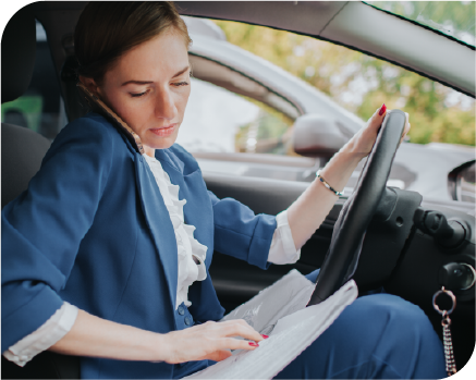 Une femme au volant